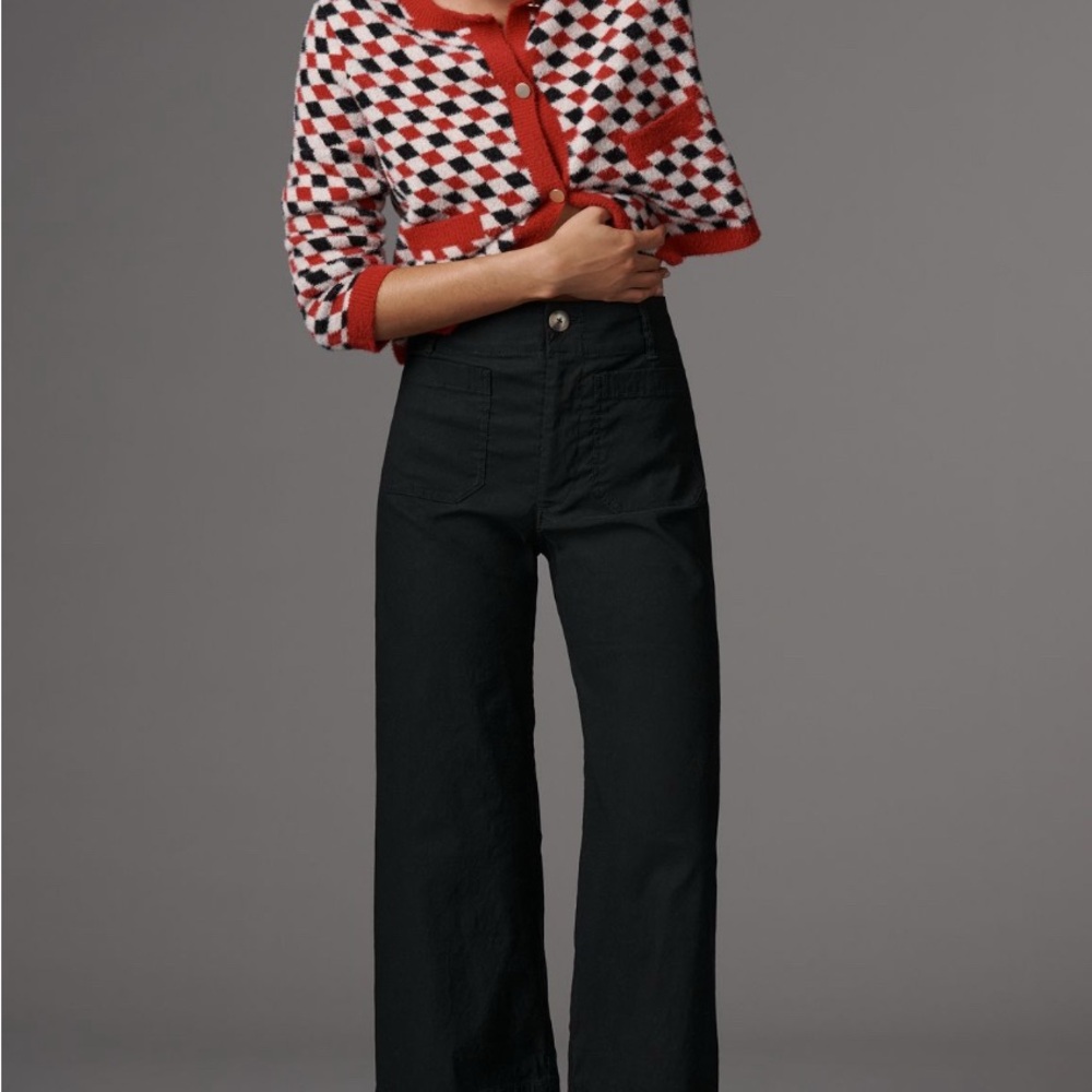 Maeve Colette Magic Fabric Crop Wide Leg